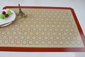 Homankit Silicone Baking Mat for Macarons, Full Sheet Size 15 3/4" x 23 5/8" Coffee, Reusable Non-Stick Liner... N3