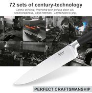Chef Knife Stainless Steel 8-inch Blade Kitchen Knives Forged High-carbon Chef&rsquo;s Knife Fasslang&reg; All Stainless... N15
