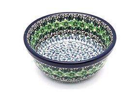 Polish Pottery Bowl - Soup and Salad - Kiwi