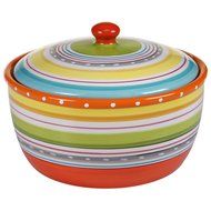 Certified International 25647 Mariachi Bakeware Bean Pot, 2.5 quart, Multicolor