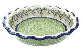 Polish Pottery Summer Vine Pie Dish