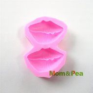 Mom&amp;pea 0518 Lips Shaped Silicone Mould for Fondant Cake Sugar Paste Cake Decoration 3d Cake Toppers Mold Soap... N3