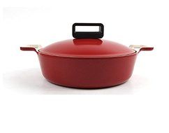Neoflam Cube 24cm Casserole Pot with Ecolon Coating (Deep red)