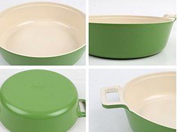 Neoflam Cube 24cm Casserole Pot with Ecolon Coating (Deep red) N7