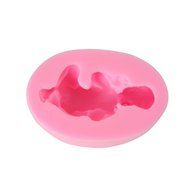 crownroyaljack Sleeping Baby Shape Candy Baking Chocolate Silicone Food Mold, Pink