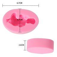 crownroyaljack Sleeping Baby Shape Candy Baking Chocolate Silicone Food Mold, Pink N3