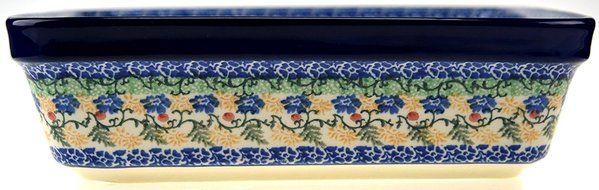 Ceramika Artystyczna Polish Hand Painted Baking Dish 10.5" x 10.5" x 3" N2