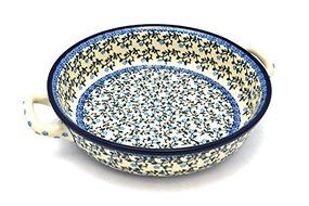 Polish Pottery Baker - Round with Handles - Large - Terrace Vines