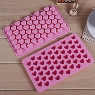 55 Cavities Mini Heart Silicone Cake Mold Chocolate Mold Fondant Jelly Cookie Muffin ice Mould Flexible moulds...