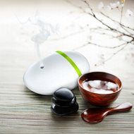 Essential Oil Diffuser Riverock, Aromatherapy Oil Spa Humidifier and Ultrasonic Mister, Perfect Decor Gift for... N5