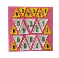Yunko 20 Flag Shape 0-9 Number Silicone Fondant Cake Decorating Mold Candy Mold