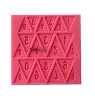 Yunko 20 Flag Shape 0-9 Number Silicone Fondant Cake Decorating Mold Candy Mold N2