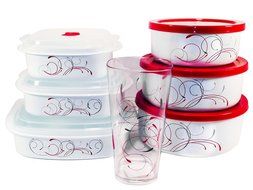 Corelle Splendor Bundle, Includes Bowl Set, Microwave Set, and Acrylic Glass Cups Corelle Coordinates Mixing Bowls...