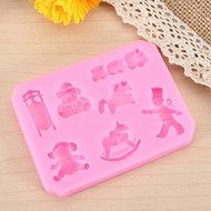 "Bear Train Silicone Chocolate Cake Decorating Mold Resin Flower" shopping N4