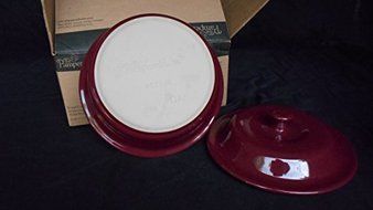 Pampered Chef Cranberry Round Covered Baker N3