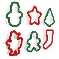 WILTON Grippy Cookie Cutter Set Of 6 - Christmas N2