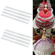 Beauty Clubs 4pcs Frill Edge Lace Riboon Fondant Icing Sugarcraft Cake Decorating Mold Cutter N5
