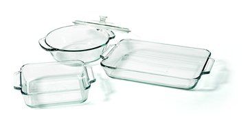 Anchor Hocking Oven Basics 4-Piece Oven Set, Crystal Clear N2