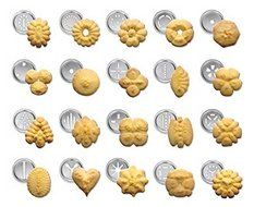 Cookie Press Kit Aluminum Includes 20 Discs &amp; 4 Icing Tips N2