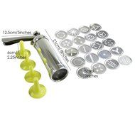 Cookie Press Kit Aluminum Includes 20 Discs &amp; 4 Icing Tips N3