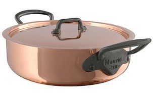 Mauviel 6480.29 Rondeau/Covered Casserole with Lid. 5.4L/5.7 quart 28cm/11" Cast stainless Steel Handle with Iron...