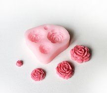 niceeshop(TM) 4 Cavity 3D Feather Shape Silicone Cake Mold Candy Jelly Fondant Making Mold Tools,Random Color N15