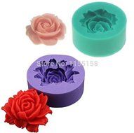 1pcs 3d Silicone Mold Rose Shapes Mould for Soap,candy,chocolate,ice,cup Cake