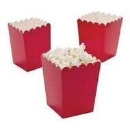 Mini Popcorn Boxes - Red - Teacher Resources &amp; Birthday Supplies - 2 Dozen