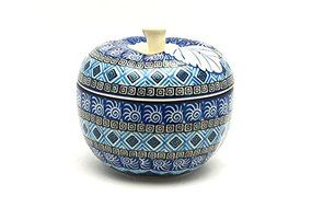 Polish Pottery Apple Baker - Large - Aztec Sky