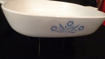 Cornflower Skillet Corning Cornflower Shallow Skillet Baking Dish P-10-B NO LID N2