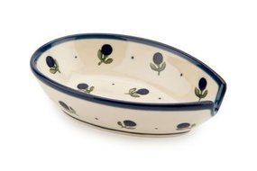 Polish Pottery Blueberry Small Spoon Rest