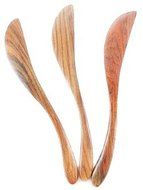 3 Pcs. X 6" Wooden Bread, Beakery, Butter, Jam Spreader Knives (Rose wood)