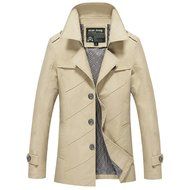 Yaheeda Men&#039;s Winter Casual Long Outdoor MD-Long Jacket Cotton Windbraker Coat