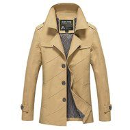 Yaheeda Men&#039;s Winter Casual Long Outdoor MD-Long Jacket Cotton Windbraker Coat N11