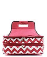 Chevron Casserole Dish Carrier for Holiday Party Entertaining Red