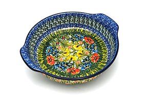 Polish Pottery Baker - Round with Grips - Large - Unikat Signature U3753