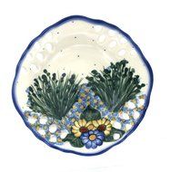 Polish Pottery Wild Flowers Small Fruit Dish N2