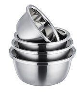TeamFar Commercial Nesting Mixing Baking Bowl Set, Stainless Steel, Solid and Durable, Mirror &amp; Brushed Finish... N3
