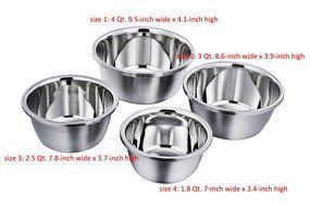 TeamFar Commercial Nesting Mixing Baking Bowl Set, Stainless Steel, Solid and Durable, Mirror &amp; Brushed Finish... N6
