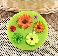 Cavities Big Flower Silicone Cake Baking Mold Cake Pan Muffin Cups Handmade Soap Moulds Biscuit Chocolate Ice...