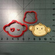 Baby Monkey Face Cookie Cutter Set (3 inches) N2