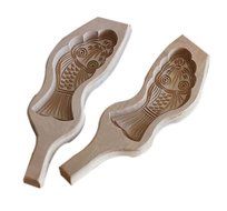 2 Pieces Dessert Baking Molds/Wooden Carving Baking Molds, Carp(27*8*2cm)