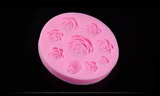 Lariy Lovely 9rose flowers Cake Mold DIY CookieMould Flexible Silicone Mold Chocolate