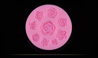 Lariy Lovely 9rose flowers Cake Mold DIY CookieMould Flexible Silicone Mold Chocolate N2