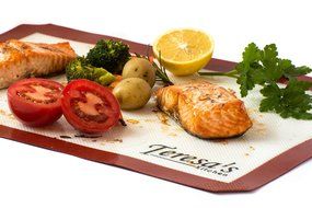 Teresa's Kitchen &ndash; Silicone Baking Mat - Nonstick &ndash; Baking Sheet for Oven or Toaster Oven &ndash; Cookie Sheets - Green... N7