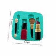 TANGCHU Fondant and Gum Paste Soft Silicone Cake Mold Cosmetic Make up Mix 2.5*2.32*0.43inch Green