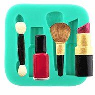 TANGCHU Fondant and Gum Paste Soft Silicone Cake Mold Cosmetic Make up Mix 2.5*2.32*0.43inch Green N2