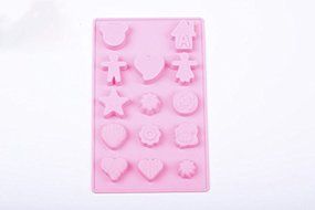 Yunko Silicone Mold Tray 14-cavities Gingerbread Boy Girl Flowers Star Leaf Shell Heart Shape Chocolate Sugar... N2