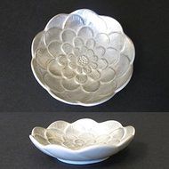 Matte Silver Flower Dish - 4 Inch