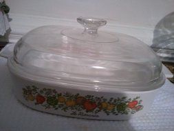 Vintage Corning Ware Spice of Life Le Romarin 2.5 Liter Casserole Dish with Lid